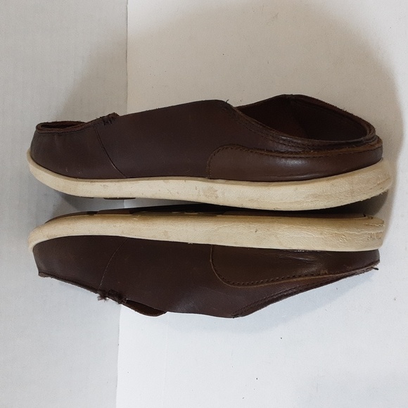 Olukai Nalukai Loafers Slip-On men's brown leather size 11.5us - Picture 4 of 8